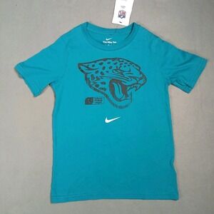 NWT Jacksonville Jaguars Nike Youth Kids Boy Girl Essential T-Shirt Teal Small 8